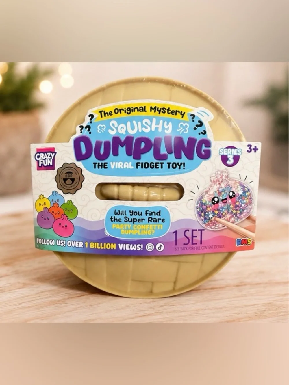 RMS Original Mystery Squishy Dumpling - (Party Glitter Series 3)
